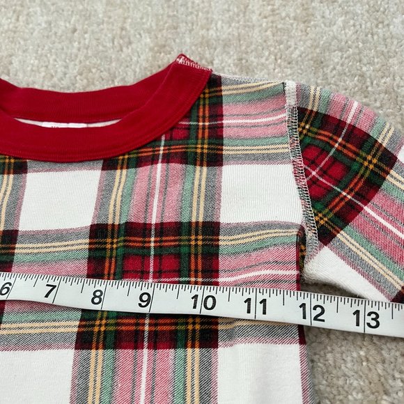 3 for $6 Hanna Andersson Christmas Holiday Plaid Pajama Top 110/5 Organic Cotton - Picture 6 of 7